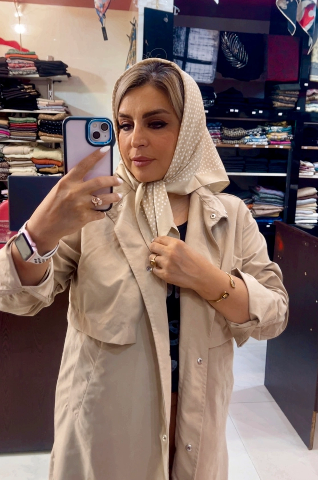 مینی اسکارف کرم شکلاتی