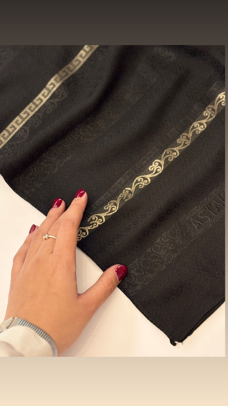روسری مشکی نخ ابریشم