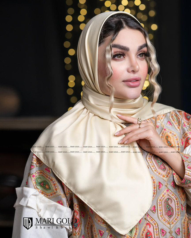 روسری ساتن ساده عمده