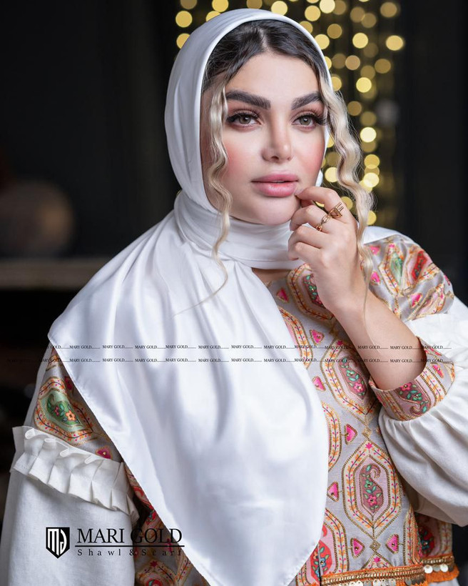روسری ساتن ساده عمده
