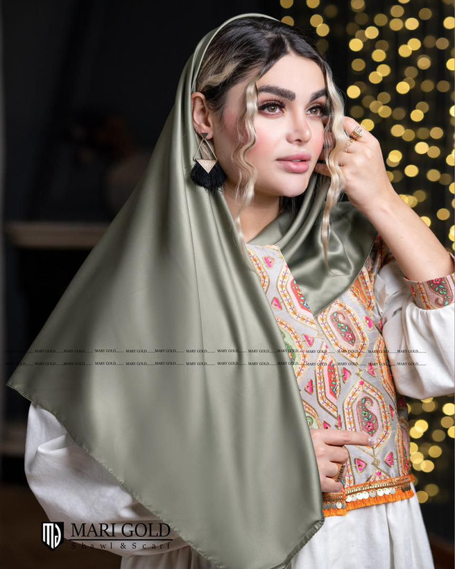 روسری ساتن ساده عمده
