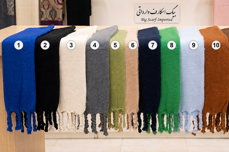 شال بیگ اسکارف حاشیه گیس بافت